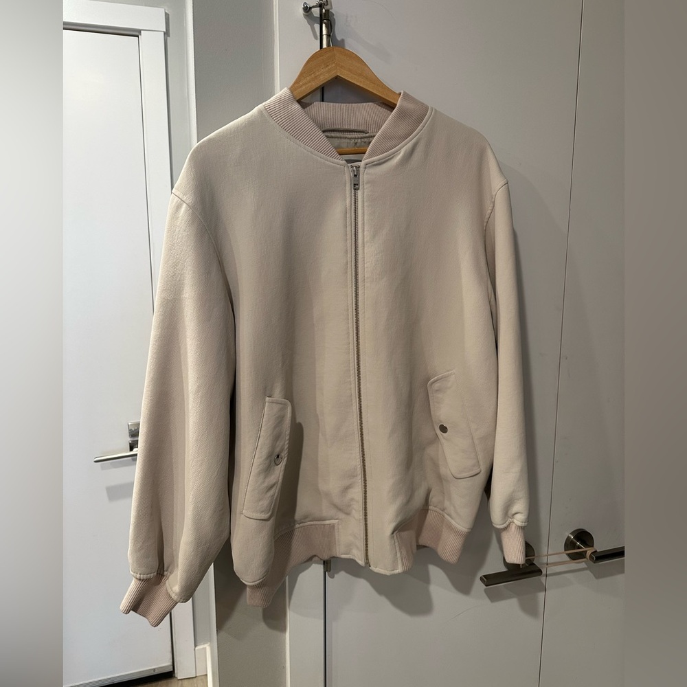 Wilfred light birch numbers bomber sz m medium worn once